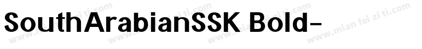 SouthArabianSSK Bold字体转换